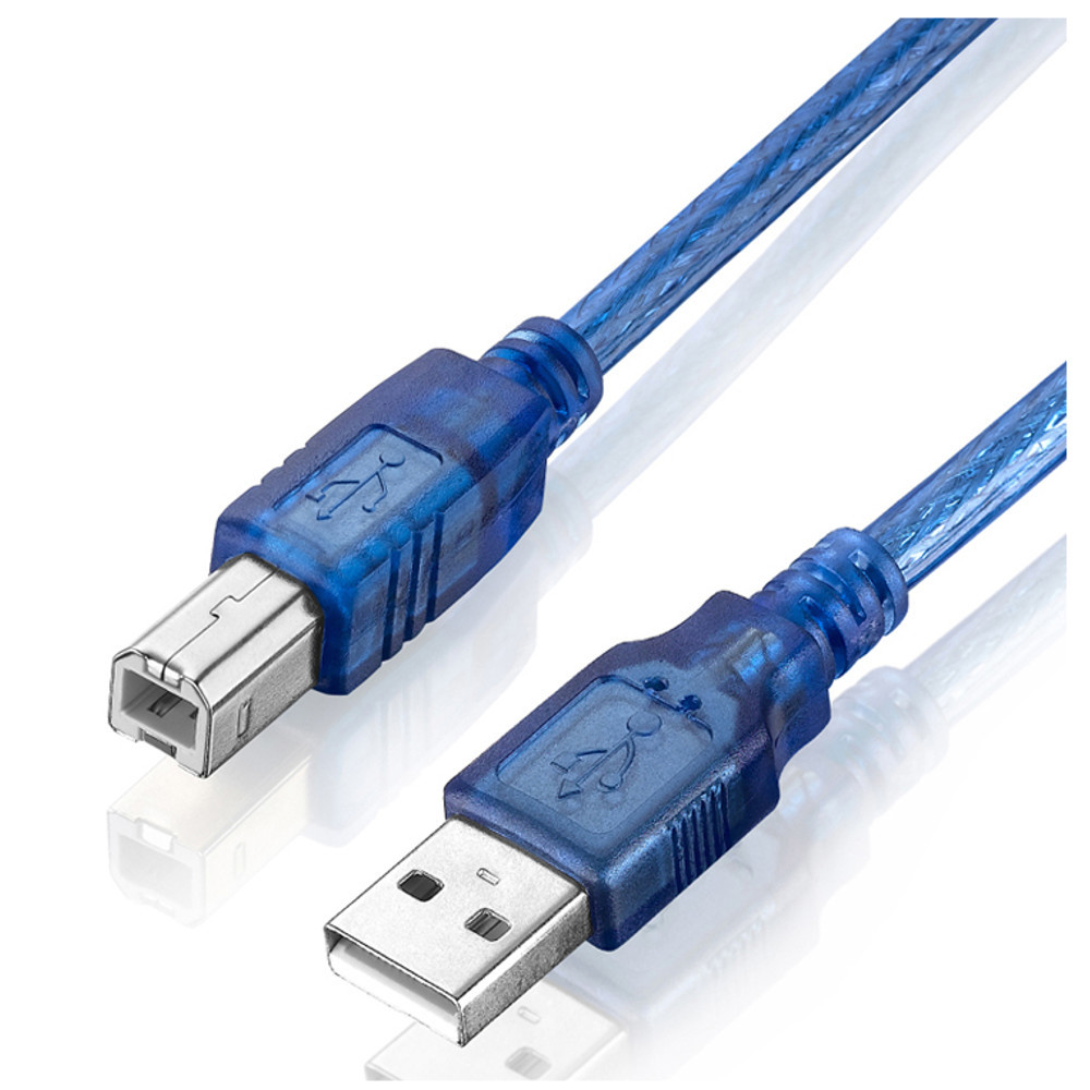 3pcs 30CM Blue USB 2.0 Type A Male to Type B Male Power Data Transmission Cable For 4 3pcs 30CM Blue USB 2.0 Type A Male to Type B Male Power Data Transmission Cable For - Image 4