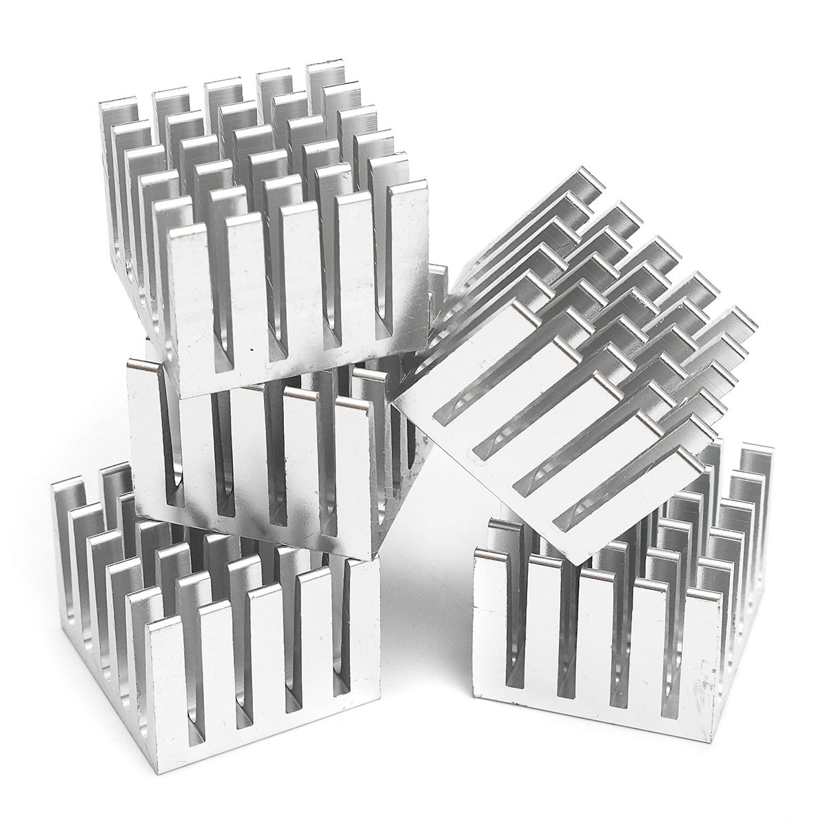 5pcs 20x20x15mm DIY CPU IC Chip Heat Sink Extruded Cooler Aluminum Heat Sink 4 5pcs 20x20x15mm DIY CPU IC Chip Heat Sink Extruded Cooler Aluminum Heat Sink - Image 4