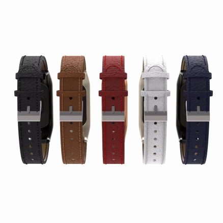 Bakeey Leather Strap with Metal Frame Replacement Wristband for Xiaomi Mi Band 3 Smart Bracelet Non-original 3