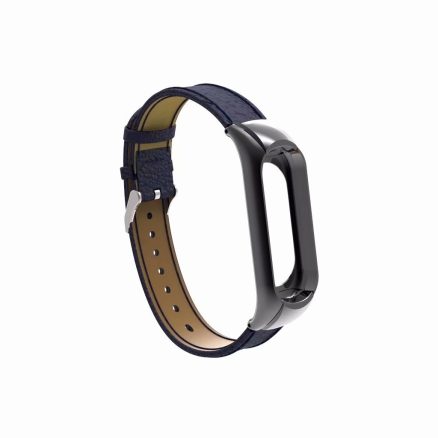 Bakeey Leather Strap with Metal Frame Replacement Wristband for Xiaomi Mi Band 3 Smart Bracelet Non-original 4