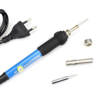 60W 110V 220V Adjustable Temperature Soldering Iron Tools Kit with 5 Tips Desoldering Pump Stand 3