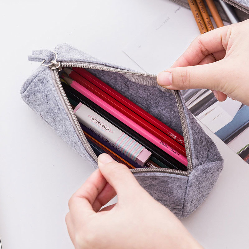 1pcs Felt Pencil Bag Pencil Case School Office Supplies Stationery Pouch Purse Storage Makeup Bags School Students Supplies 3 1pcs Felt Pencil Bag Pencil Case School Office Supplies Stationery Pouch Purse Storage Makeup Bags School Students Supplies - Image 3