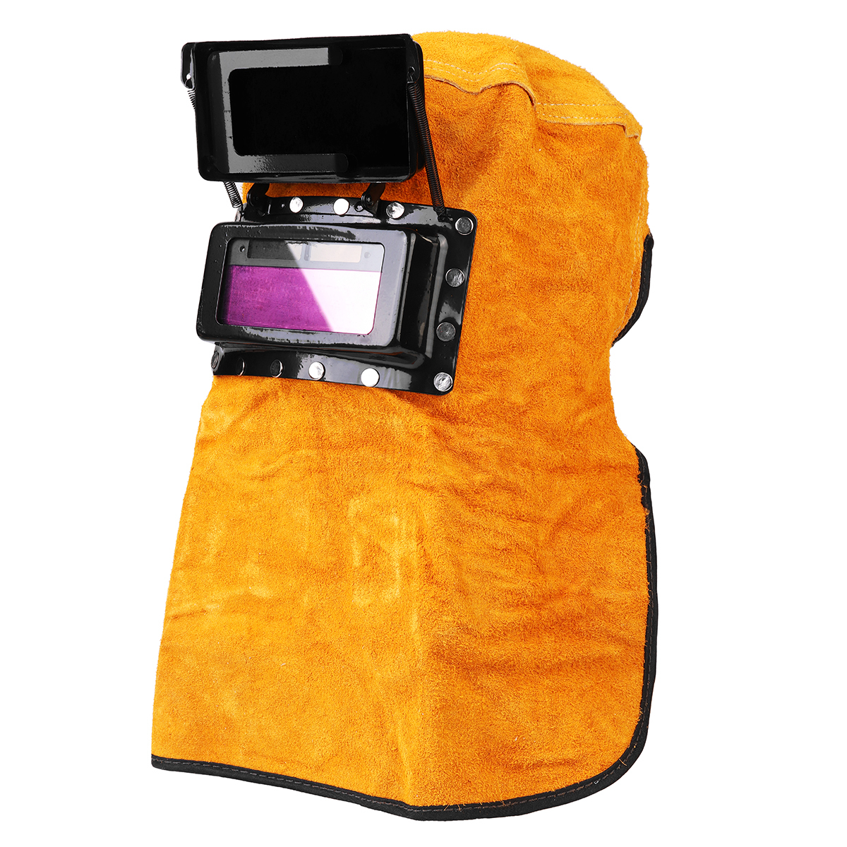 Solar Auto Darkening Filter Leather Welding Mask Hood Neck Protect Helmet 1 Solar Auto Darkening Filter Leather Welding Mask Hood Neck Protect Helmet