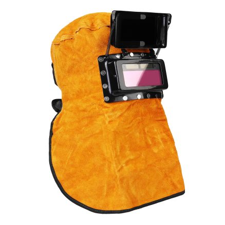 Solar Auto Darkening Filter Leather Welding Mask Hood Neck Protect Helmet 2