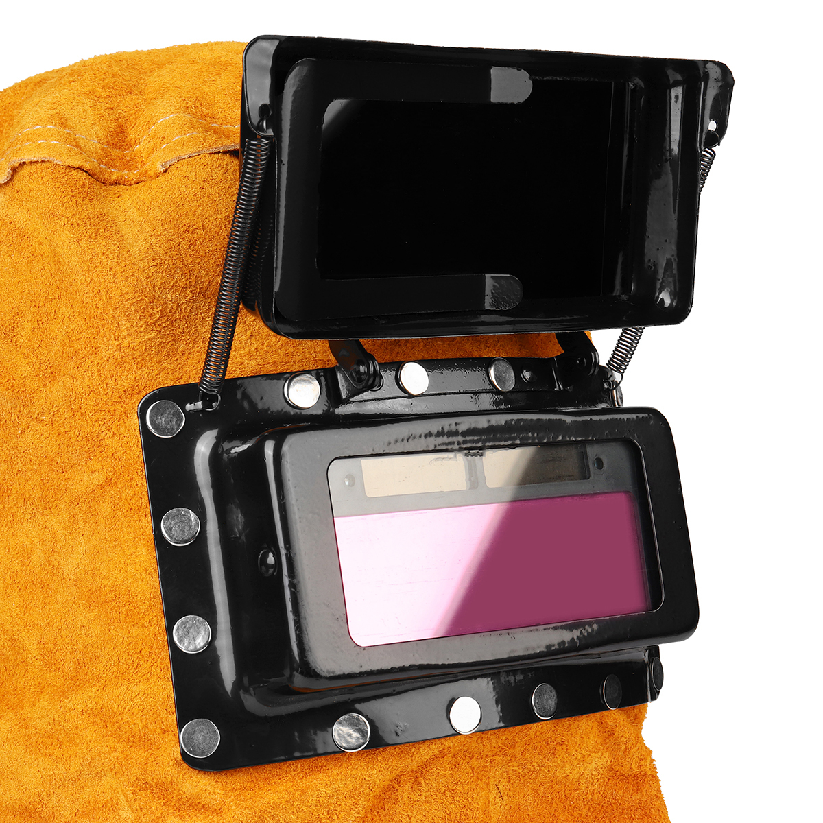 Solar Auto Darkening Filter Leather Welding Mask Hood Neck Protect Helmet 6 Solar Auto Darkening Filter Leather Welding Mask Hood Neck Protect Helmet - Image 6