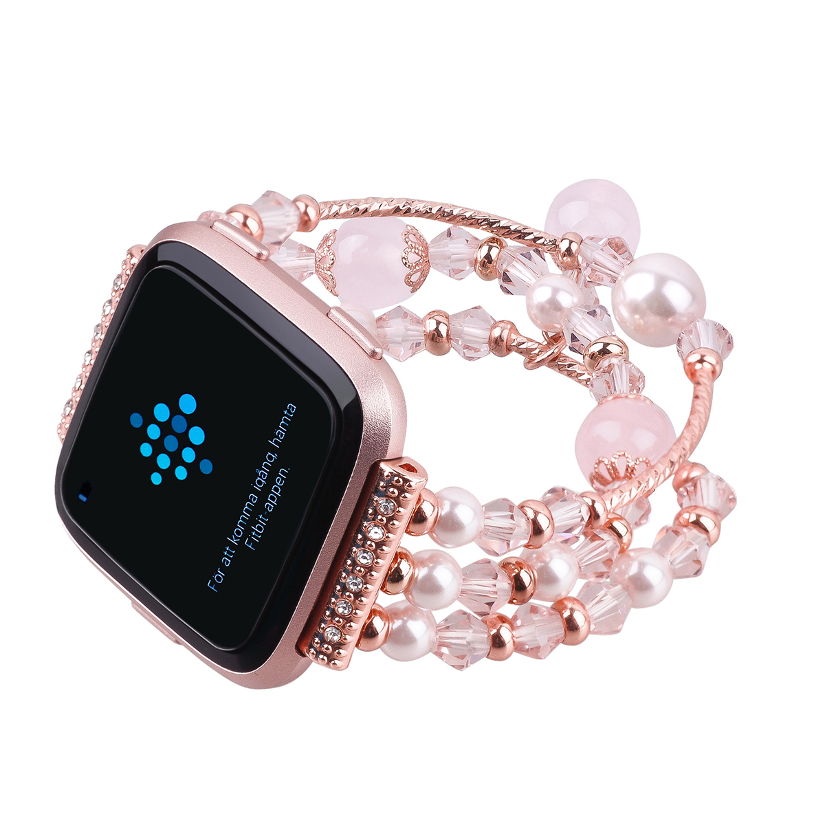 Bakeey Fashion Large and Small Size Sports Beaded Smart Bracelet Watch Band For Fitbit Versa 7 Bakeey Fashion Large and Small Size Sports Beaded Smart Bracelet Watch Band For Fitbit Versa - Image 7
