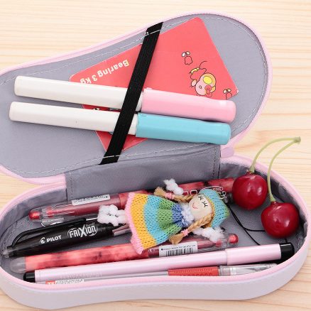 Cute Fruit Flip-flops Creative Slippers Pencil Bag School Office Stationery Supplies Pencil Case 6