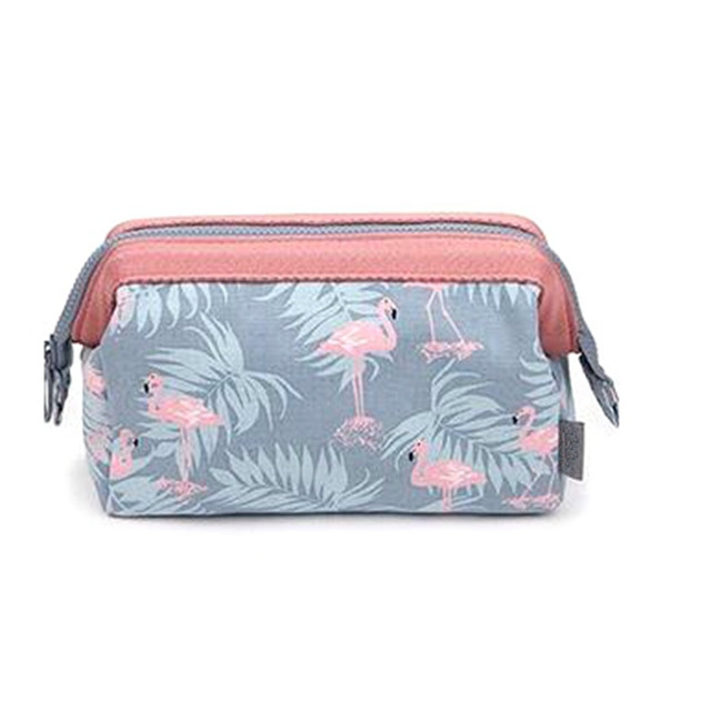 New Women Portable Cute Multifunction Beauty Flamingo Cosmetic Bag 2
