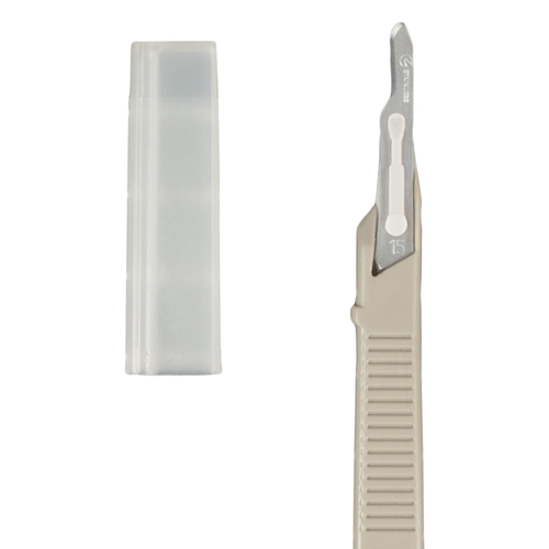 Scalpel #15 Disposable Generic Bx/10 w/Safety Guard 2