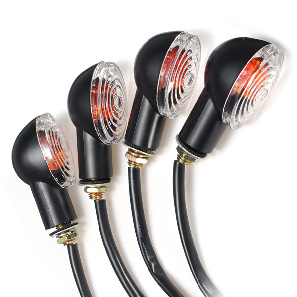 4PCS Mini Cat Eye Turn Light Black for Honda Suzuki Ducati Kawasaki 5 4PCS Mini Cat Eye Turn Light Black for Honda Suzuki Ducati Kawasaki - Image 5