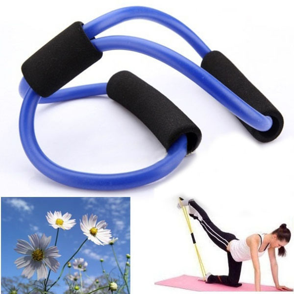 3X Yoga Resistance Bands Tube Fitness Muscle Workout Exercise Tubes 8 Type Blue 1 3X Yoga Resistance Bands Tube Fitness Muscle Workout Exercise Tubes 8 Type Blue