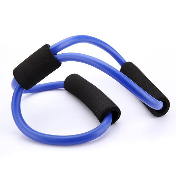 3X Yoga Resistance Bands Tube Fitness Muscle Workout Exercise Tubes 8 Type Blue 4 3X Yoga Resistance Bands Tube Fitness Muscle Workout Exercise Tubes 8 Type Blue - Image 4