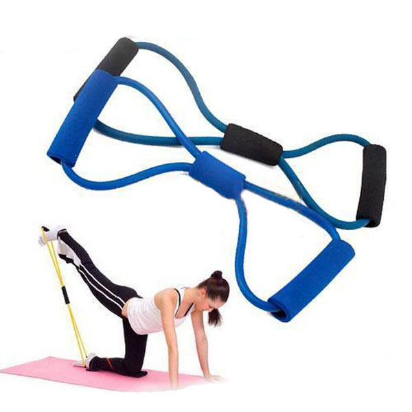 3X Yoga Resistance Bands Tube Fitness Muscle Workout Exercise Tubes 8 Type Blue 6 3X Yoga Resistance Bands Tube Fitness Muscle Workout Exercise Tubes 8 Type Blue - Image 6