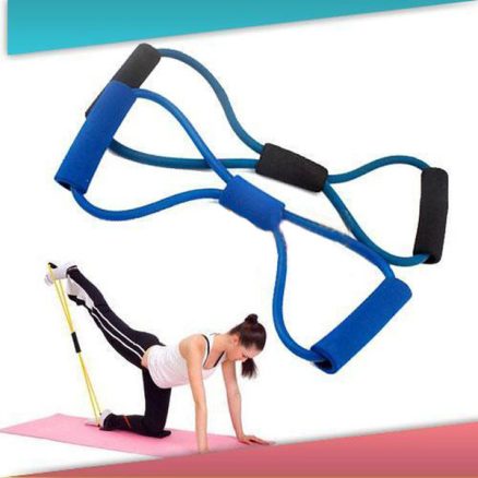 3X Yoga Resistance Bands Tube Fitness Muscle Workout Exercise Tubes 8 Type Blue 7