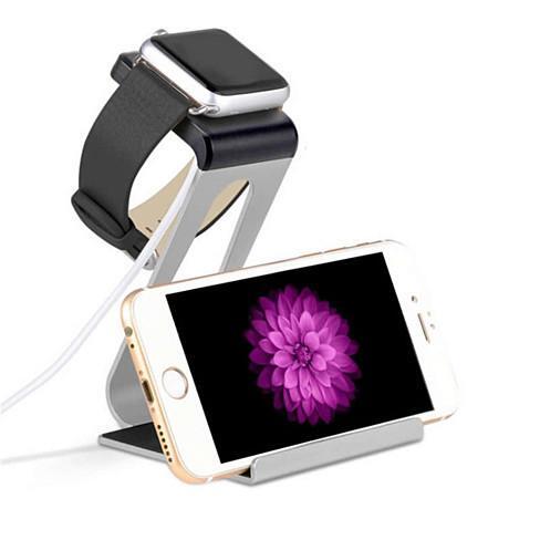 Color: Black - Apple iWatch and iPhone a Dual Charging Stand 2