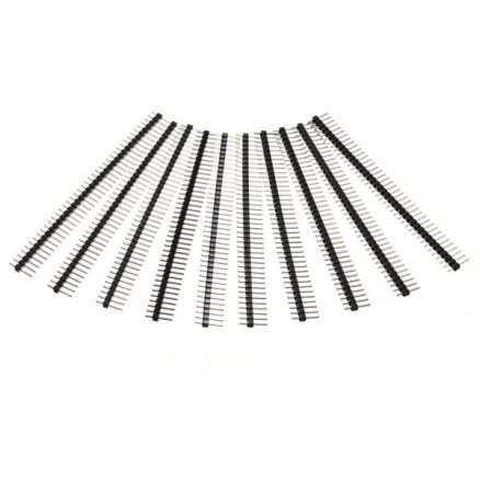 10 Pcs 40 Pin 2.54mm Single Row Male Pin Header Strip 1