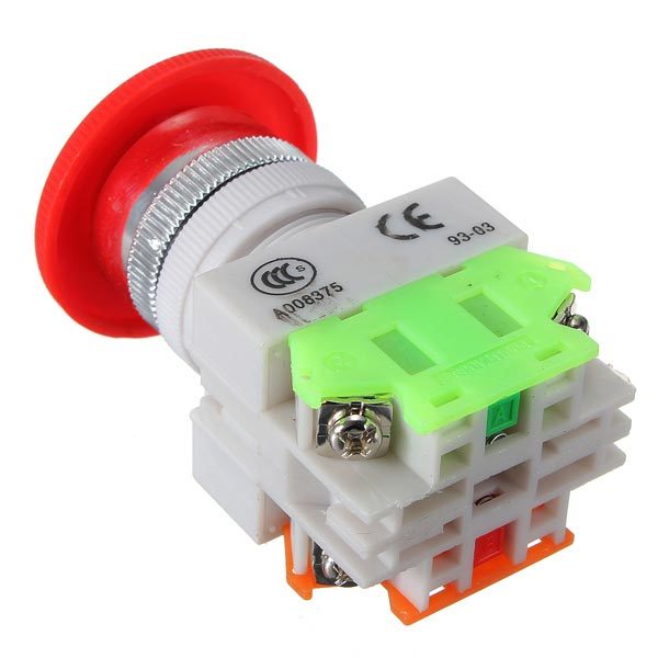 N/O N/C Emergency Stop Switch Push Button Mushroom 4 Screw Terminals 5 N/O N/C Emergency Stop Switch Push Button Mushroom 4 Screw Terminals - Image 5