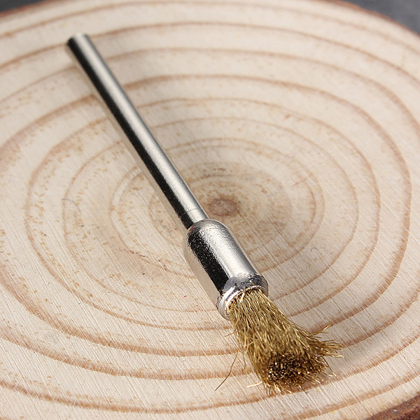 3mm Brass Wire Wheel Brush Cups Tool Shank for Dremel Drill Rust Weld 4 3mm Brass Wire Wheel Brush Cups Tool Shank for Dremel Drill Rust Weld - Image 4