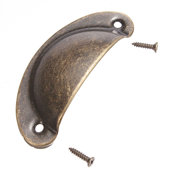 Antique Wrought Iron Door Handle Shells Cabinet Drawers 2 Antique Wrought Iron Door Handle Shells Cabinet Drawers - Image 2