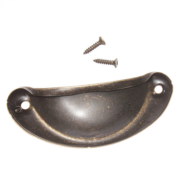 Antique Wrought Iron Door Handle Shells Cabinet Drawers 3 Antique Wrought Iron Door Handle Shells Cabinet Drawers - Image 3