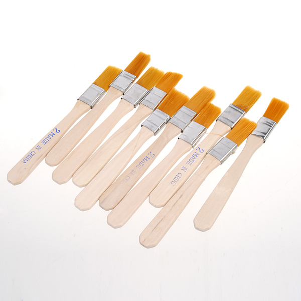 10pcs BGA Solder Flux Paste Brush With Wooden Handle Reballing Tool 2 10pcs BGA Solder Flux Paste Brush With Wooden Handle Reballing Tool - Image 2