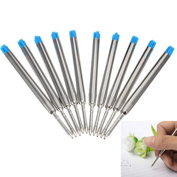 10PCS Blue Ballpoint Refills for Parker Style Ink 2