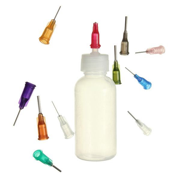 30ml Needle Dispenser Bottle for Rosin Solder Flux Paste + 11 Needles 1 30ml Needle Dispenser Bottle for Rosin Solder Flux Paste + 11 Needles