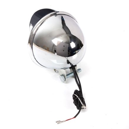 12V Universal Motorcycle 25 LEDs Headlight Headlamp Chrome Case 5