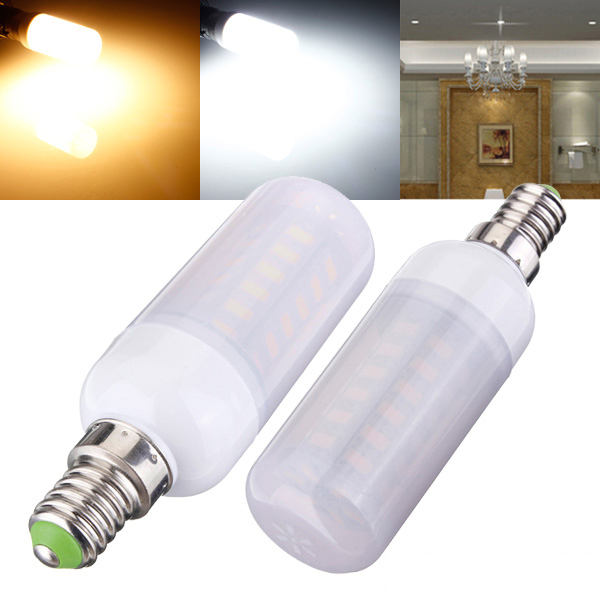 E14 5W 48 SMD 5730 AC 220V LED Corn Light Bulbs With Frosted Cover 2