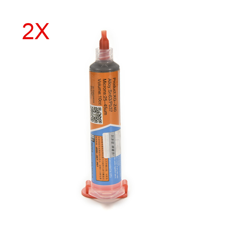 2Pcs XG-40 10CC BGA Solder Flux Paste Soldering Tin Cream Sn63/Pb37 1 2Pcs XG-40 10CC BGA Solder Flux Paste Soldering Tin Cream Sn63/Pb37