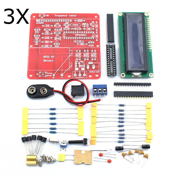3Pcs Original Hiland DIY Multifunction Transistor Tester Kit For LCR ESR PWM Generator M328 2