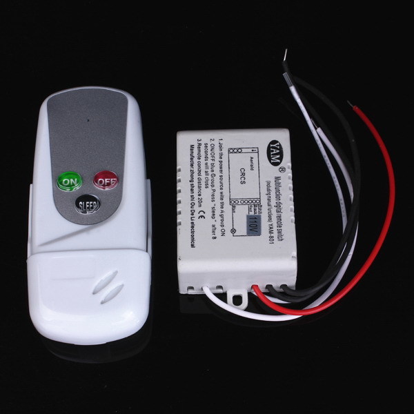 AC110V Wireless 1 Channel ON/OFF Light Lamp Remote Control Switch 1