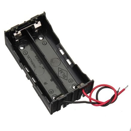 5pcs DIY DC 7.4V 2 Slot Double Series 18650 Battery Holder Battery Box With 2 Leads 4