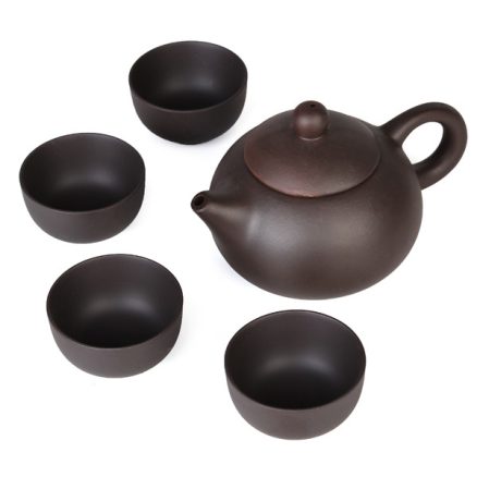 5Pcs/set Kung Fu Tea Chinese Ceramic Cups Yixing Purple Clay Tea Pot 1