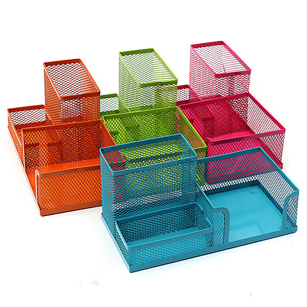 Metal Mesh Cosmetic Makeup Brush Pen Office Desktop Storage Box 1 Metal Mesh Cosmetic Makeup Brush Pen Office Desktop Storage Box