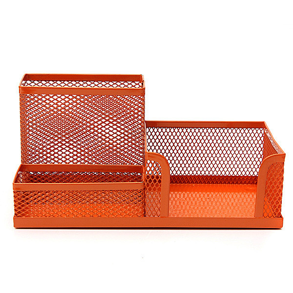 Metal Mesh Cosmetic Makeup Brush Pen Office Desktop Storage Box 7 Metal Mesh Cosmetic Makeup Brush Pen Office Desktop Storage Box - Image 7