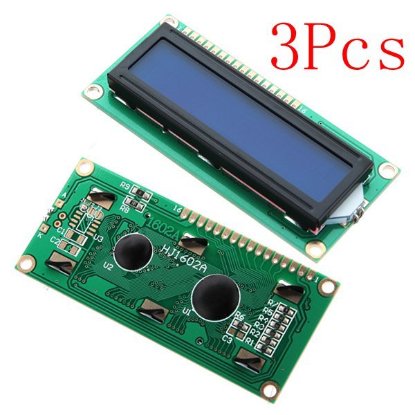 3Pcs 1602 Character LCD Display Module Blue Backlight 1