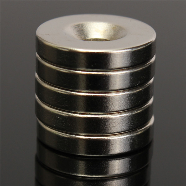 5pcs N52 15x3mm 4mm Hole Strong Round Countersunk Ring Magnets Rare Earth Neodymium Magnets 2 5pcs N52 15x3mm 4mm Hole Strong Round Countersunk Ring Magnets Rare Earth Neodymium Magnets - Image 2
