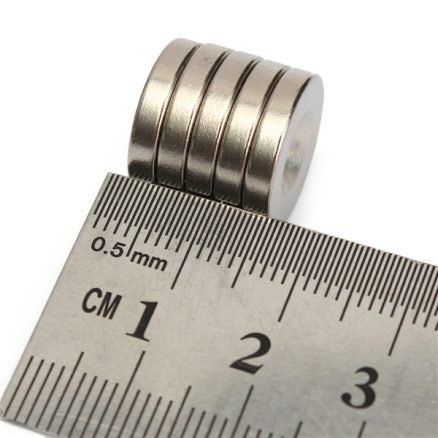 5pcs N52 15x3mm 4mm Hole Strong Round Countersunk Ring Magnets Rare Earth Neodymium Magnets 6