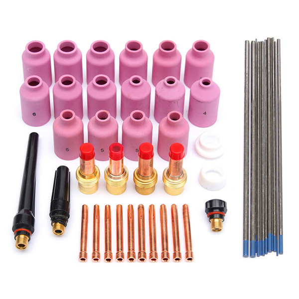 46 pcs TIG Welding Torch Gas Lens Kit WP-17 WP-18 WP-26 WL20 Lanthanate Tungsten 1 46 pcs TIG Welding Torch Gas Lens Kit WP-17 WP-18 WP-26 WL20 Lanthanate Tungsten