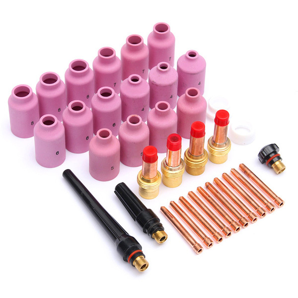 46 pcs TIG Welding Torch Gas Lens Kit WP-17 WP-18 WP-26 WL20 Lanthanate Tungsten 2 46 pcs TIG Welding Torch Gas Lens Kit WP-17 WP-18 WP-26 WL20 Lanthanate Tungsten - Image 2
