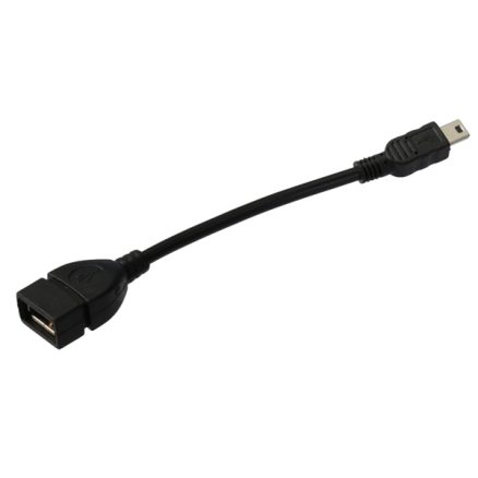 Mini 5 pin Male to USB 2.0 Type A Female Jack OTG Host Adapter Short Cable 1