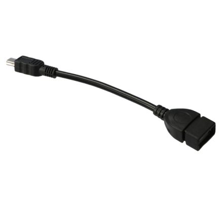 Mini 5 pin Male to USB 2.0 Type A Female Jack OTG Host Adapter Short Cable 3