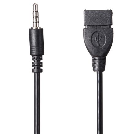 3.5mm Male Audio AUX Jack to USB 2.0 Type A Female Converter Adapter Cable for Car 4