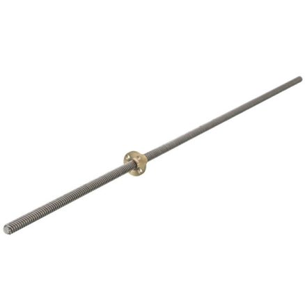 Machifit 800mm Lead Screw 8mm Thread Lead Screw 2mm Pitch Lead Screw with Brass Nut 4