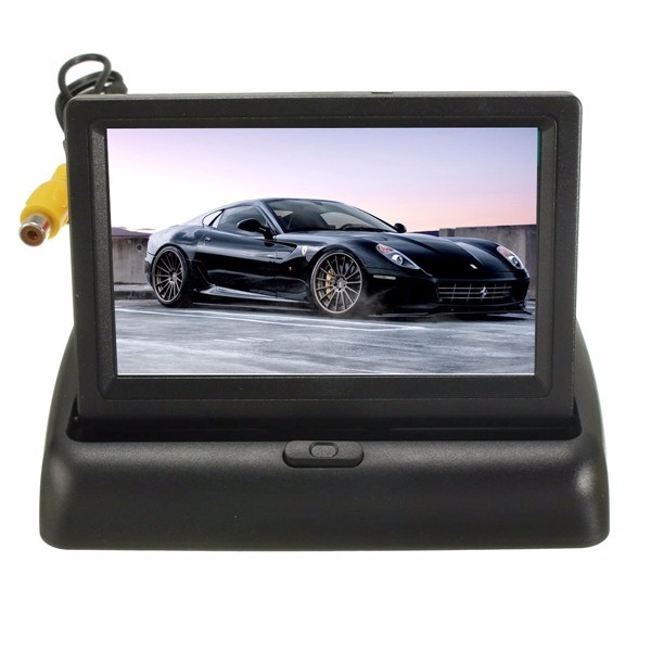 Car Wireless IR Rear View Backup Reversing Camera Kit Foldable LCD 4.3 Inch Monitor 1