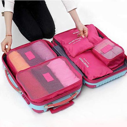 Honana HN-TB8 6Pcs Waterproof Travel Storage Bags Packing Cube Clothes Pouch Luggage Organizer 2