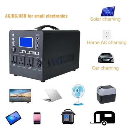 800W Portable Power Station Ternary lithium battery Solar Generator Volt AC Energy Storage Supply Outdoor Camping 6