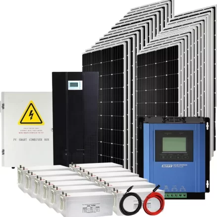 5KW Hybrid Solar Energy System 10pcs panels-5KWH Lithium battery 6