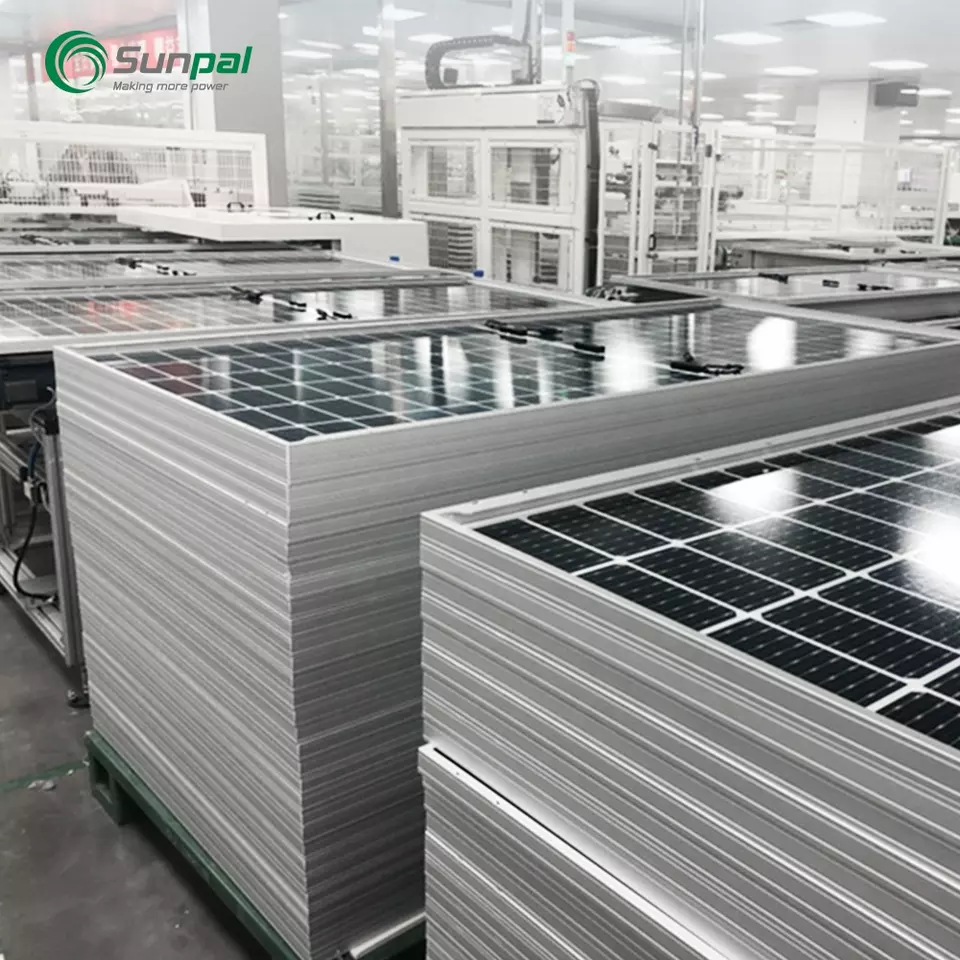 China Sunpal Single PV Module Mono Half Cell Bifacial 50pcs Solar Panels Factory Price For Home 4 China Sunpal Single PV Module Mono Half Cell Bifacial 50pcs Solar Panels Factory Price For Home - Image 4